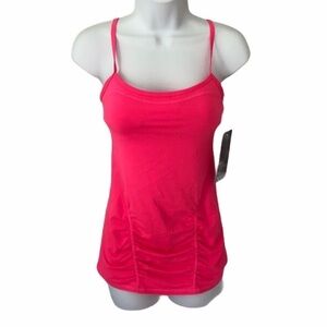 NWT Zella bright pink slim fit spaghetti strap workout tank top size XS